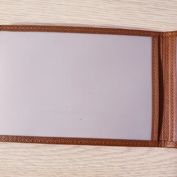 Louis Vuitton Brown Leather Card Holder ID Wallet Case - Picture 8 of 11